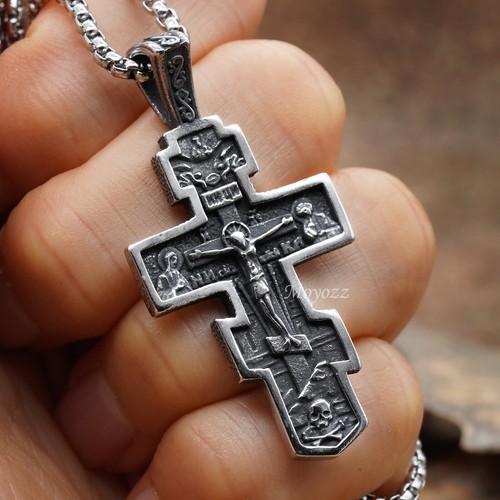 Mens russian orthodox crucifix - mens,